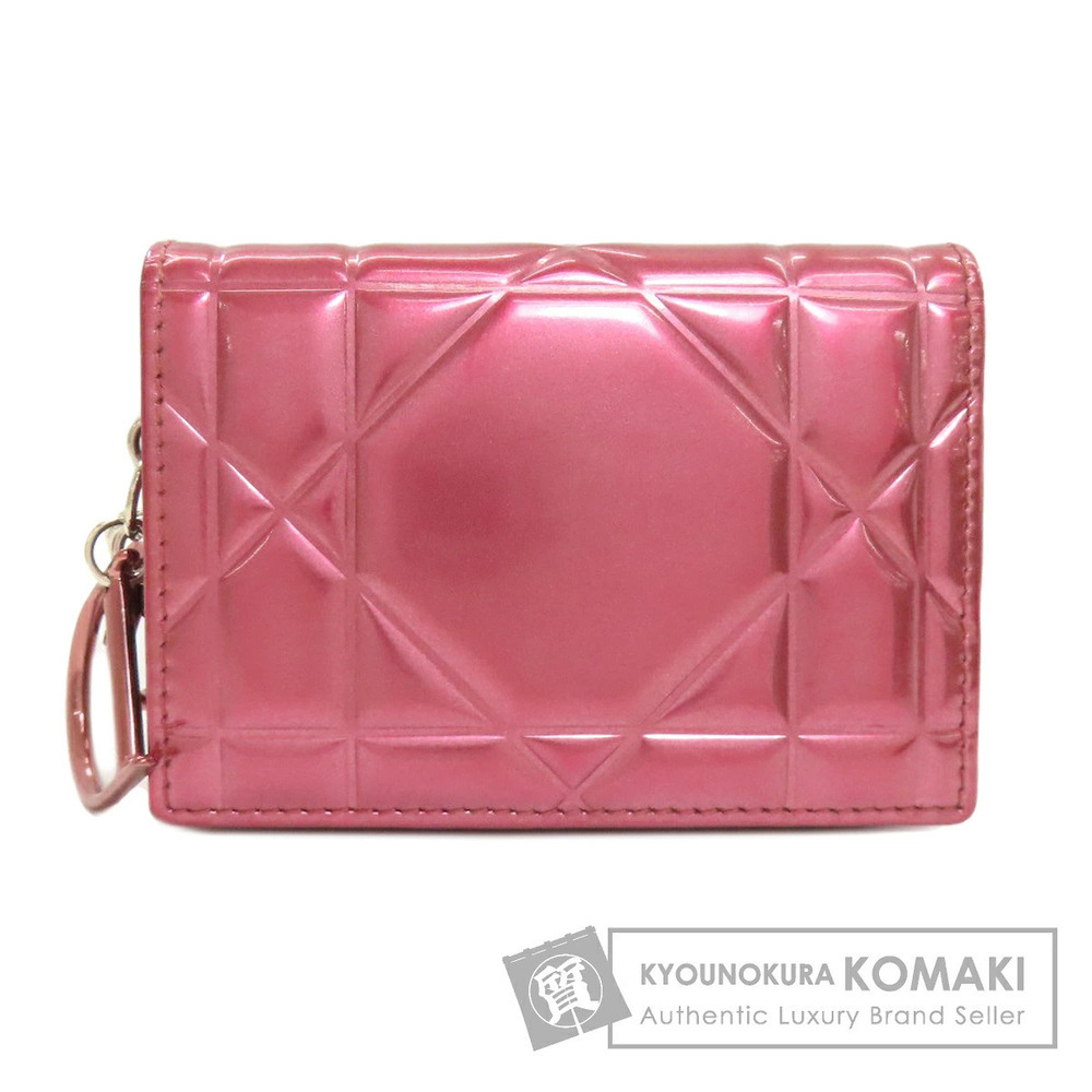 Christian Dior Cannage Card Case Wallet Enamel